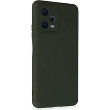 SHC4200 Redmi Note 12 5g Kılıf Nano Içi Kadife Silikon - Koyu Yeşil