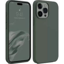 SHC4200 Iphone 15 Kılıf First Silikon - Koyu Yeşil