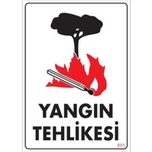 Uravas Store Yangın Tehlikesi Uyarı Levhası 25X35 KOD:851