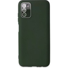 SHC4200 Galaxy A03S Kılıf Lansman Glass Kapak - Koyu Yeşil