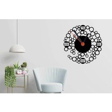 SHC4200 Duvar Saati-Ağaç Işleme-35 cm x 35 cm