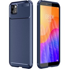 SHC4200 Y5P Kılıf Auto Focus Karbon Kapak - Lacivert