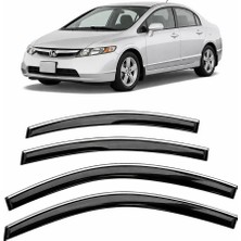 Carat Honda Civic 2006-2001 Slim Krom Cam Rüzgarlığı 4 Parça