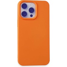 SHC4200 Iphone 15 Kılıf Nano Içi Kadife Silikon - Turuncu
