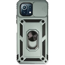 SHC4200 11 Lite Kılıf Pars Lens Yüzüklü Silikon - Yeşil