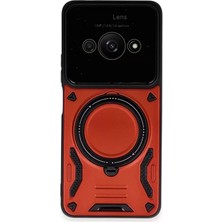 SHC4200 Poco C61 Kılıf Joy Lens Standlı Kapak - Kırmızı