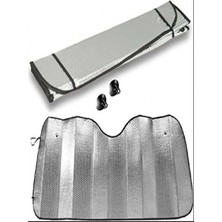 Pileli Store Oto Güneşlik Balonlu Çift Taraflı Alüminyum Folyo Kaplı Oto Güneşlik 130X60 cm ROYALEKS-80740
