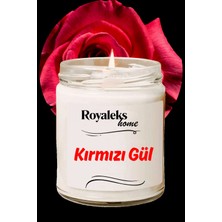 Pileli Store Doğal Özel Seri Kokulu Dekoratif Kavanoz Mum 210 cc - Kırmızı Gül Esansı - Ryl