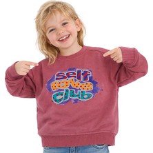 Hupalupa Store Hupalupa Basic Sweatshirt Gül Kurusu Self Love Club 7-8 Yaş