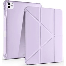 Bigelal Ipad Air 13 (2024) Kılıf Kalemlikli Mars Tablet Kılıfı - Lila