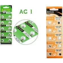 Uravas Store Buton Pil - Saat Hesap Makinesi Pili 10LU Paket Ag1 LR621/LR60 1.55V