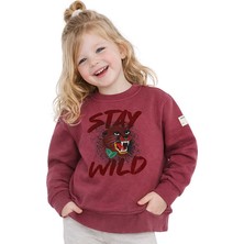 Hupalupa Store Hupalupa Basic Sweatshirt Gül Kurusu Stay 9-10 Yaş