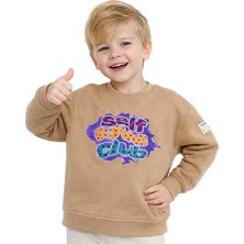 Hupalupa Store Hupalupa Basic Sweatshirt Bej Self Life Club 7-8 Yaş