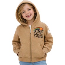 Hupalupa Store Hupalupa Kapüşonlu Sweatshirt Bej Cırcus 7-8 Yaş