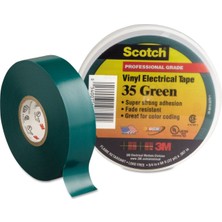 3m Scotch 35 Vinil Elektrik Bandı Yeşil 19 mm x 20 M 3m