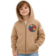 Hupalupa Store Hupalupa Kapüşonlu Sweatshirt Bej Basketbol 7-8 Yaş