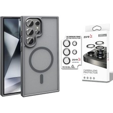 Vendas Galaxy S26 Ultra Kılıf M-Safe Şarj Özellikli Mat Arka Yüzey Zore Sio Kapak + Safir Kamera Lens Koruyucu