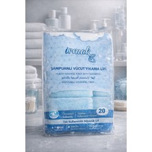 Irmak Şampuanlı Vücut Yıkama Lifi 20’li Paket | Tek Kullanımlık Hijyenik Temizlik Lifi | Köpüren Pratik Banyo Süngeri | Hastane, Seyahat ve Günlük Kullanım (1 Tane 20'li Paket)