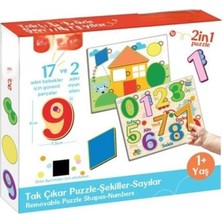 Timion FP2762 Tak Çıkar Puzzle Şekiller Sayılar