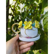 Kokoş El Yapımı Hediyelik Seramik Duble Kahve Fincanı