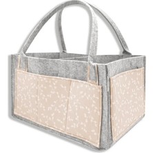 Timion  keçe Anne Bebek Bakım Çantası 772 Somon Çiçek