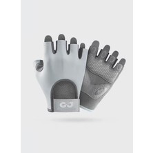 SkyWheel Terletmeyen Yarım Parmak Fitness Yoga Pilates Avuç Içi Kaymaz Silikon Spor Eldiven