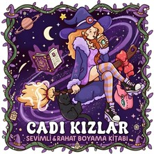 M&H Coloring Cadı Kızlar - 21X21 cm Boyama Kitabı, Çocuk ve Yetişkinler Için