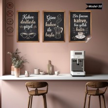 Akıllı Kağıt Statik Tutunma Özellikli Tablo - Poster Kahve Köşesi Diğer (Model- 30)