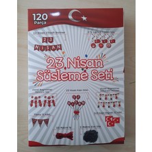 Hediye Sandalı 23 Nisan Süsleme Seti - 120 Parça Dev Paket