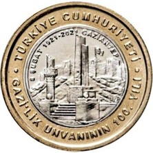 WoodBay 2 Adet Gaziantep Gazilik Ünvanının 100.YILI (Tedavül) Hatıra Parası