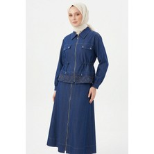 Lale Butik Levidor Tunik Etek Takım 13108 Lacivert