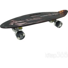 Timion 885 Desenli Orta Boy Işıklı Kaykay 60 cm
