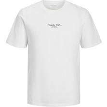 Jack & Jones Erkek %100 Pamuk Sirt ve Gögüs Baskili Tisört