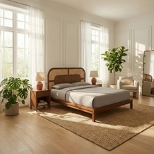 Latanwood Merlin Hazeranlı Ahşap Karyola