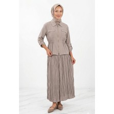 Lale Butik Levidor Tunik Etek Takım 131049 Taş