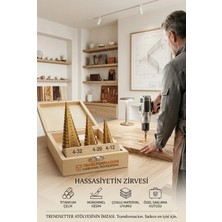 Creatividad Solutions Präzision Hss Titanyum Kademeli Panç Matkap Ucu Seti Ahşap Kutulu 722993
