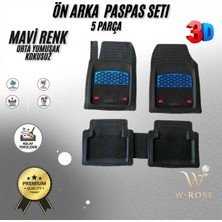Volkswagen Golf 7 2014 Model Uyumlu Siyah- Mavi Renk Premium Oto Paspas Seti