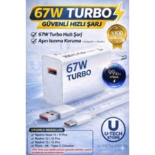 utechno Type-C 67 Watt Turbo Hızlı Şarj Aleti Adaptör+Kablo(Set) 67W (Watt) Xiaomi Redmi Note 11/11PRO/12/12 PRO/13/13PRO Uyumlu Xiaomi,realme,oppo (67W Destekleyen Type-C Cihazlar)