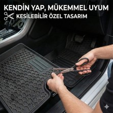 Mercedes Viano 2009 Model Uyumlu Siyah- Kırmızı Renk Premium Oto Paspas Seti