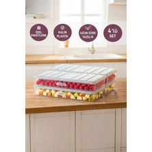 Selka Home 4 Adet 1 Lt. Nora Organizer Saklama Kabı Gri Sızdırmaz Tasarım ve Çok Amaçlı Kullanım