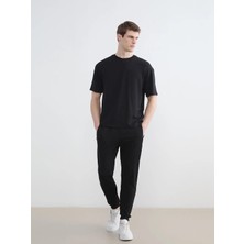 LC Waikiki Lcwaıkıkı Classic Siyah Standart Kalıp Erkek Jogger Eşofman Altı