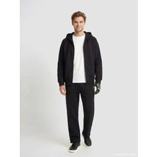 LC Waikiki Lcw Limitless Siyah Kolay Giyilebilir Paçaları Çıtçıtlı Erkek Loose Fit Eşofman Altı