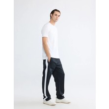 LC Waikiki Xsıde Actıve Siyah Loose Fit Şeritli Erkek Eşofman Altı