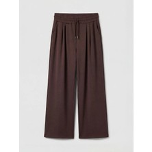 LC Waikiki Lcw Modest Kahverengi Beli Lastikli Soft Touch Kadın Eşofman Altı