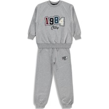 Mışıl Kids 1984 Nakışlı 10-13 Yaş Eşofman Takımı - Gri