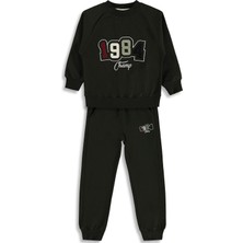 Mışıl Kids 1984 Nakışlı 10-13 Yaş Eşofman Takımı - Haki