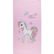 Civil Girls Unicorn Baskılı Havlu 2-10 Yaş - Pembe