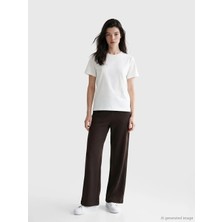 LC Waikiki Lcw Comfort Kahverengi Beli Lastikli Soft Touch Kadın Eşofman Altı