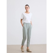 LC Waikiki Lcwaıkıkı Classic Yeşil Beli Lastikli Kadın Eşofman Altı