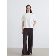LC Waikiki Lcw Modest Kahverengi Beli Lastikli Soft Touch Kadın Eşofman Altı